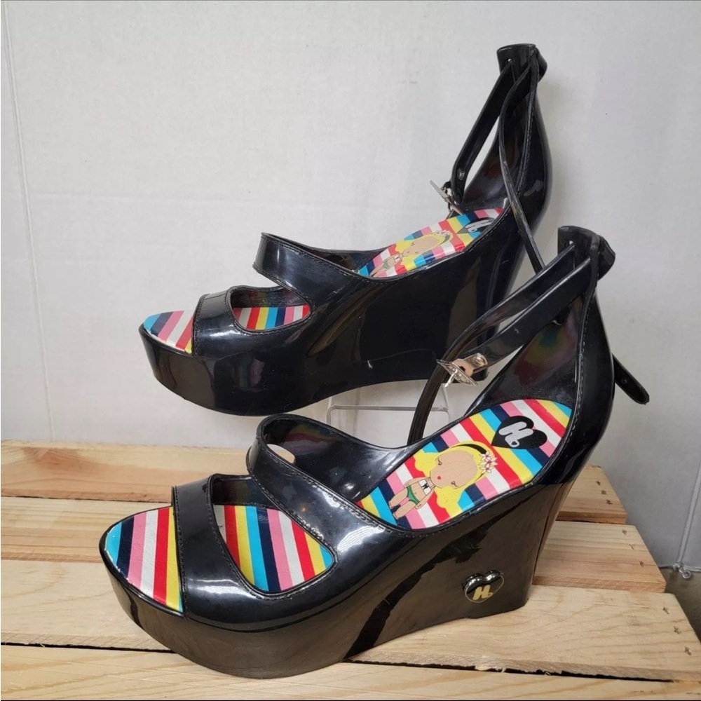 Gwen Stefani Harajuku Lovers Platform Heels Black - Size 7 - Picture 3 of 5